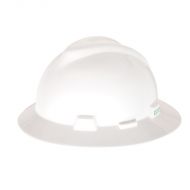 MSA Full Brim Hard Hat w/Ratchet - White